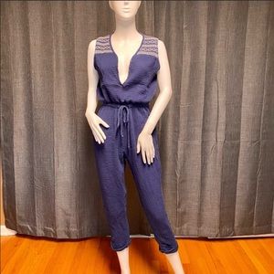 Lilka dark blue cotton jumpsuit